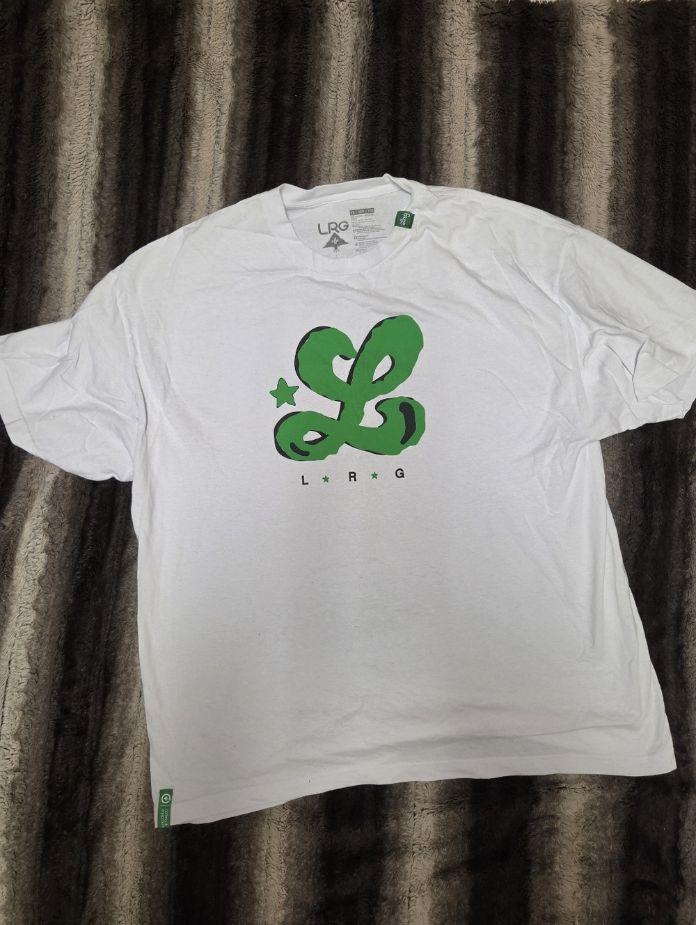 Men's LRG White Short-Sleeve T-shirt Size 2xl